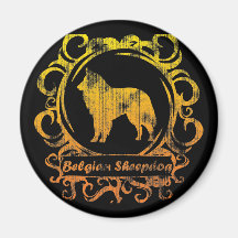 Classy Weathered Belgian Sheepdog Magnet