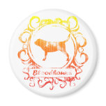 Classy Weathered Bloodhound Magnet