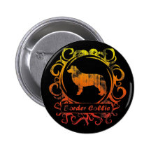 Classy Weathered Border Collie Button