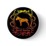 Classy Weathered Bull Terrier Pinback Button