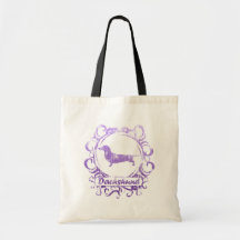 Classy Weathered Dachshund Canvas Bag
