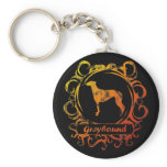 Classy Weathered Greyhound Key Chain