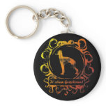 Classy Weathered Italian Greyhound keychains