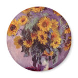 Claude Monet Bouquet of Sunflowers Refrigerator Magnet
