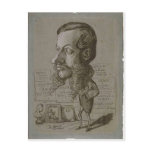 Claude Monet Caricature of L?on Manchon c. 1855-18 postcards