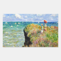 Claude Monet Clifftop Walk Sticker