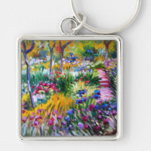 Claude Monet: Iris Garden by Giverny Key Chain