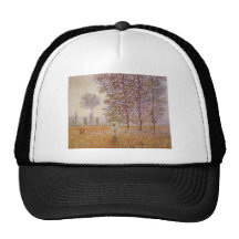 Claude Monet - Poplars in the Sun Mesh Hats