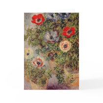 Claude Monet - Stilllife with Anemonies Greeting Card