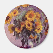 Claude Monet Sunflowers Fridge Magnets