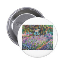 Claude Monet - The Artist's Garden at Givern Button