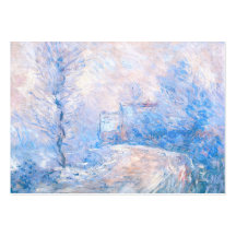 Claude Monet: The Entrance to Giverny under Snow Business Cards