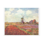 Claude Monet Tulips in Holland Post Card