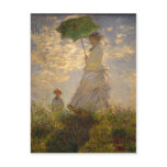Claude Monet: Woman with a Parasol, 1875. National postcards