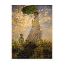 Claude Monet - Woman with a Parasol (1875) Postcar Post Card