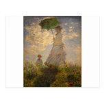 Claude Monet: Woman with a Parasol, 1875 Postcard