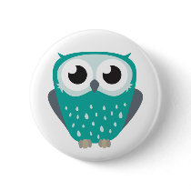 Claude the Little Owl Pin Badge Button