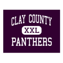 Clay County - Panthers - High - Ashland Alabama Postcard