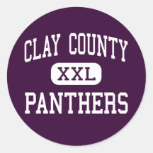 Clay County - Panthers - High - Ashland Alabama Round Sticker