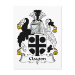 Clayton Family Crest postcards