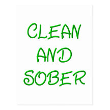 CLEAN AND SOBER POSTCARD