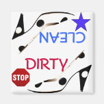 Clean Dirty Dishes with Cute High Heel Shoes Fridge Magnets