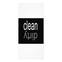 Clean/Dirty Dishwasher Customized Rack Card