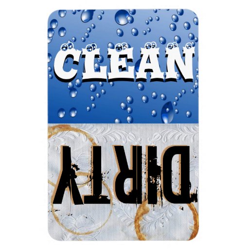 Clean & Dirty Dishwasher Large Vinyl Zazzle