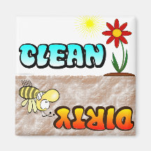 Clean Dirty Dishwasher magnet