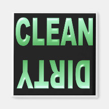 Clean Dirty Dishwasher magnet