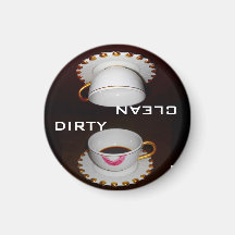 Clean Dirty Dishwasher Sign Magnet