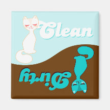 Clean & Dirty Kitties - Dishwasher Magnet