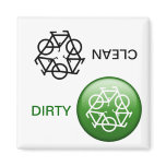"CLEAN / DIRTY" Re-Cycle Dishwasher Magnet