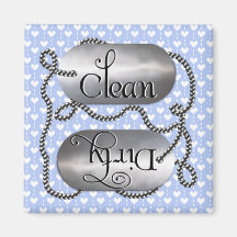 Clean N Dirty Dog Tags 5 (Dishwasher Magnet)