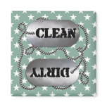 Clean N Dirty Dog Tags 7 (Dishwasher Magnet)