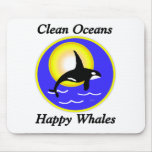 Clean Oceans Happy Whales Mouse Pad mousepads