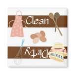 Clean or Dirty Baking Dishwasher Magnet
