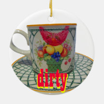 Clean or Dirty Dish Washer Sign Christmas Ornaments