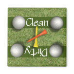 Clean or Dirty Golf Dishwasher Magnet