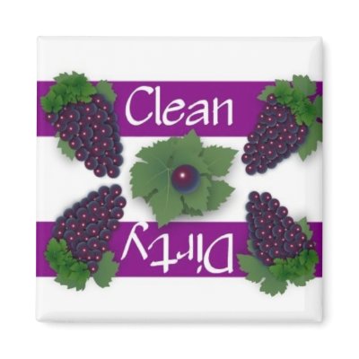 Clean or Dirty Grapes Dishwasher Magnet by Country1969