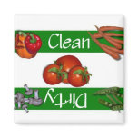 Clean or Dirty Veggies Dishwasher Magnet