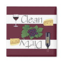 Clean or Dirty Wine Dishwasher Magnet