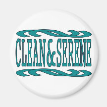 Clean & Serene Fridge Magnet