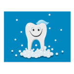 Clean smiling tooth post card