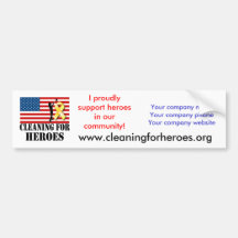 Cleaning for Heroes Bumper Sticker for Providers
