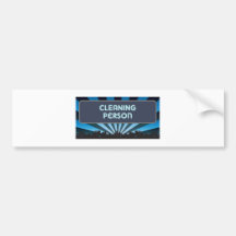 Cleaning Person Marquee Bumper Sticker