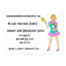 Cleaning Service And Housekeeping Business Cards