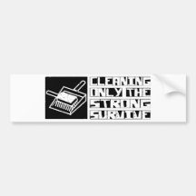 Cleaning Survive Bumper Stickers