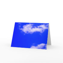 Clear Blue Sky and White Clouds Greeting Card