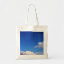Clear Blue Sky & White Clouds Tote Bag